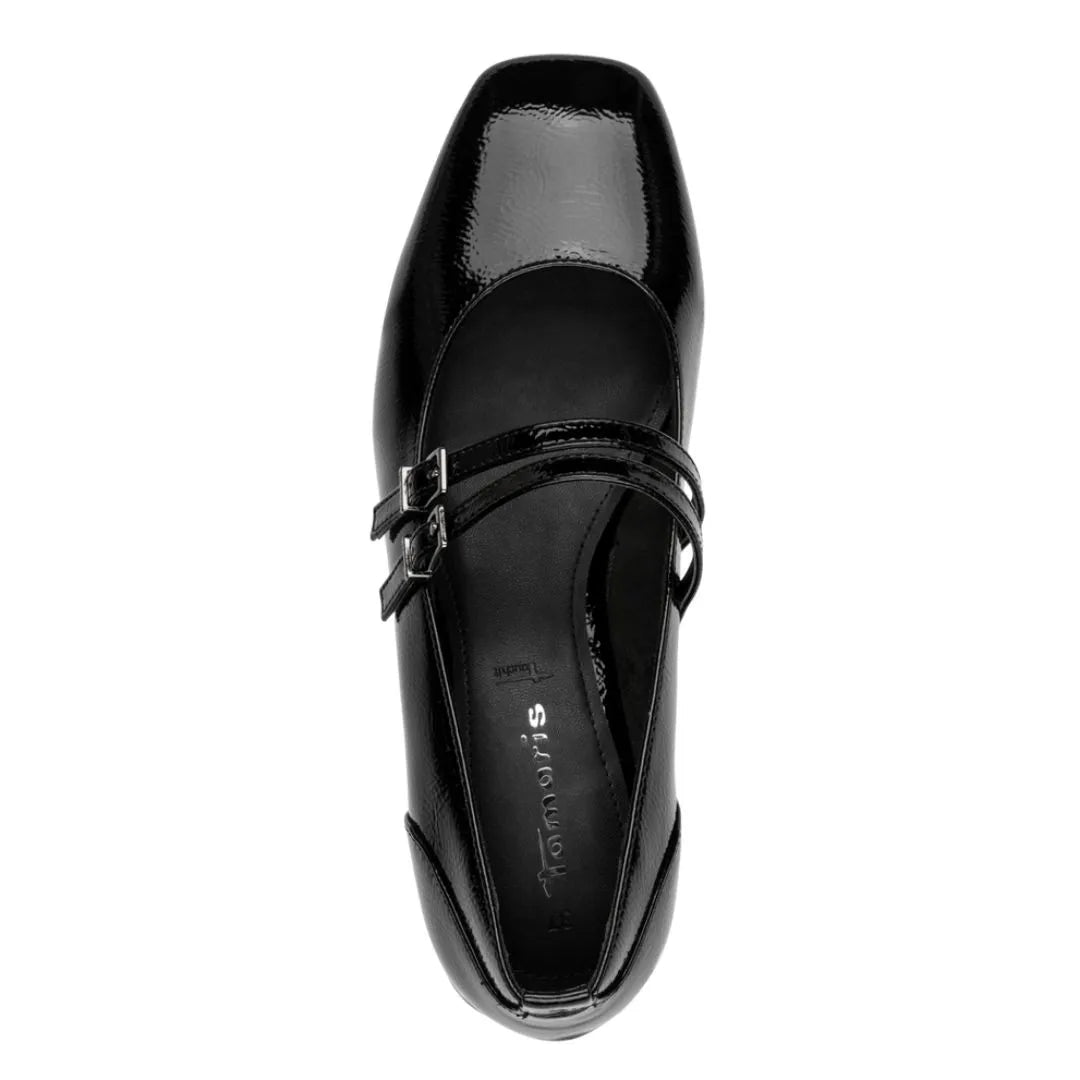 Tamaris 1-22318-43-007 Black Patent πάνω όψη