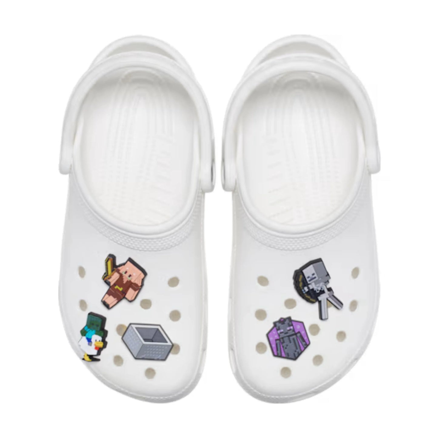 crocs jibbitz minecraft 5 pack σε clog τοποθέτηση