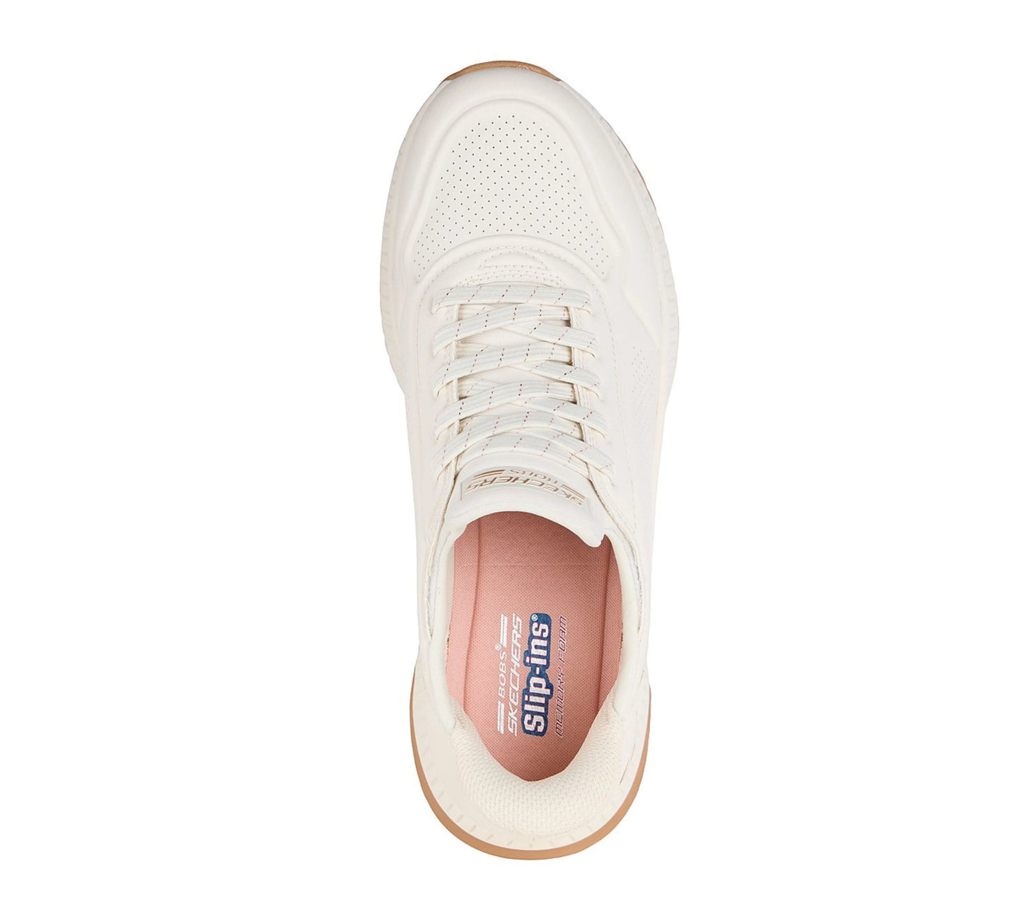Skechers BOBS Squad 4 Key Look λευκά sneakers, όψη από πάνω