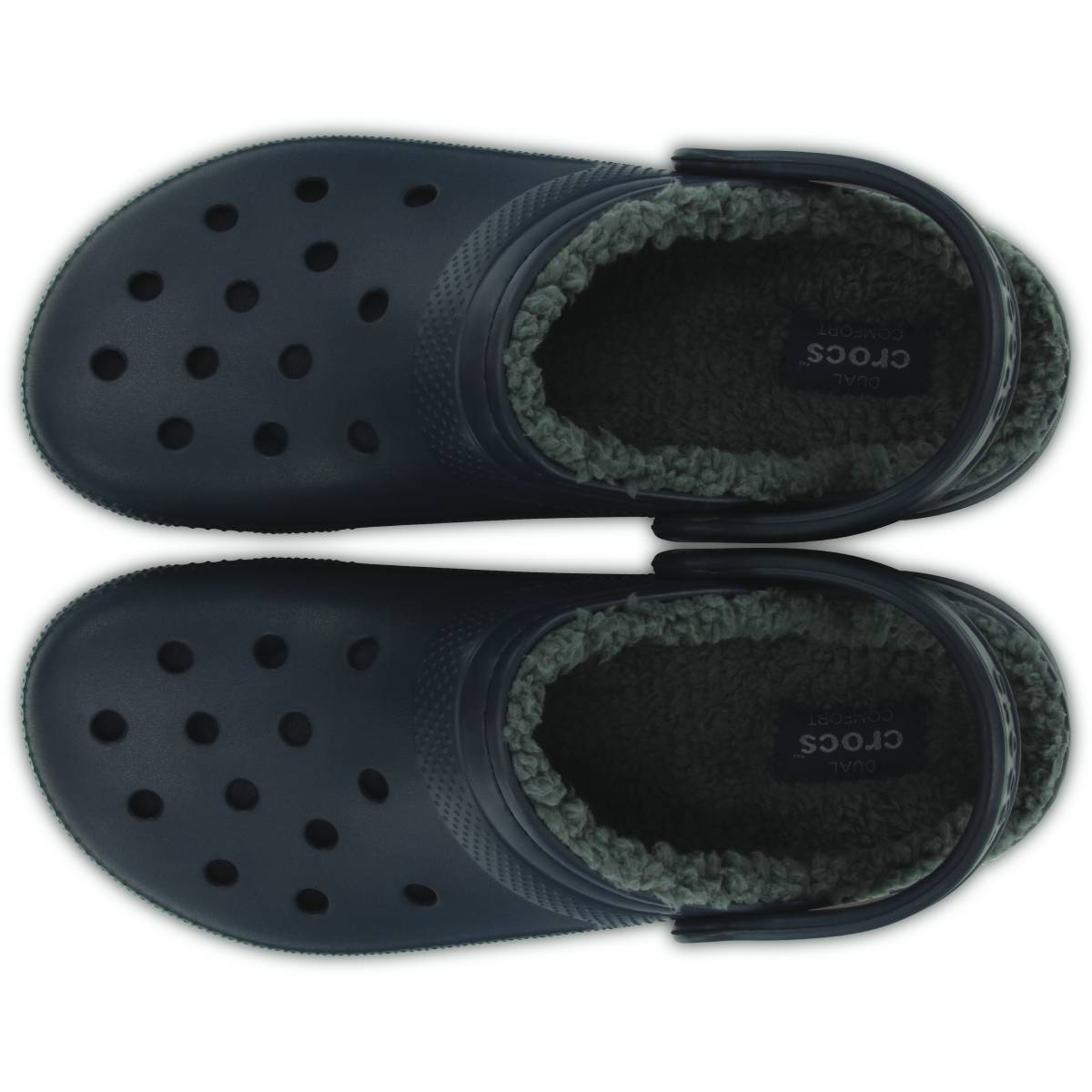 Crocs Classic Lined Clog Unisex Ανατομικό Σαμπό Μπλε Με Γούνα 459