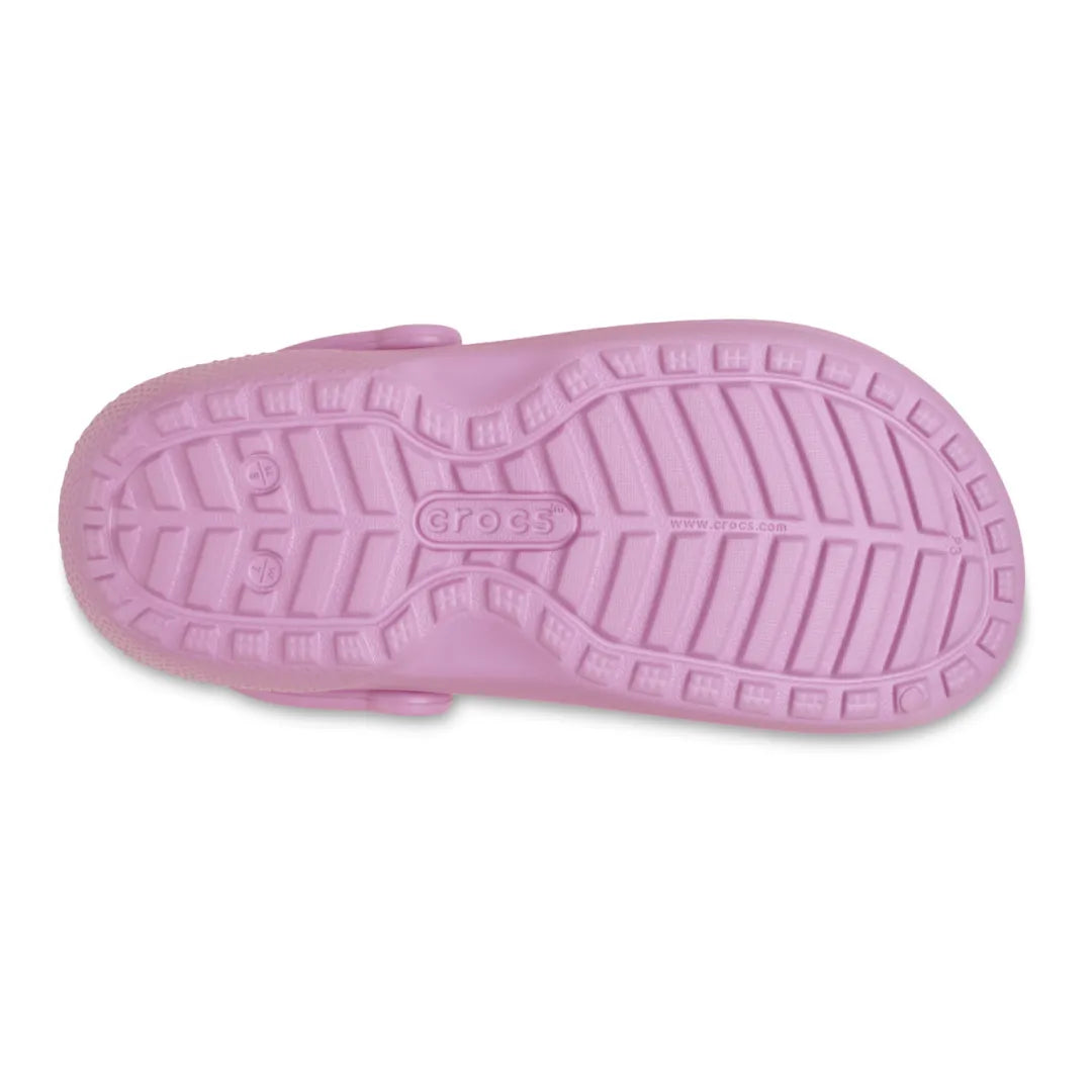 Crocs Classic Lined Clog με αντιολισθητική σόλα, κάτω προβολή σε μωβ χρώμα
