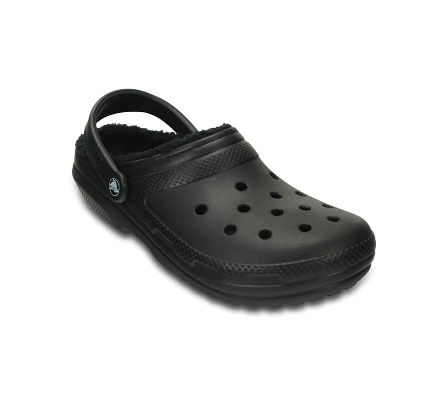 Crocs Classic Lined Clog K Παιδικό Σαμπό Μαύρο Με Γούνα 060