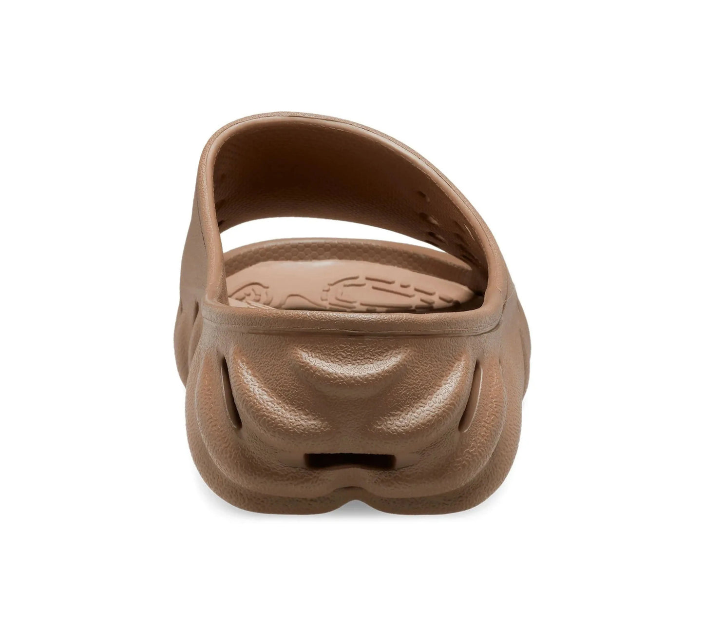 Crocs Echo Slide Tumbleweed – Πίσω όψη που δείχνει τη στήριξη στη φτέρνα και την εργονομική εφαρμογή
