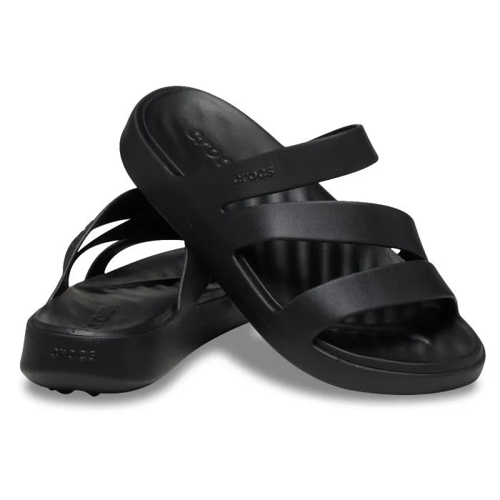 Crocs Getaway Strappy Γυναικεία Ανατομική Παντόφλα Black 001