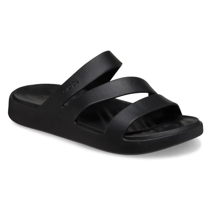 Crocs Getaway Strappy Γυναικεία Ανατομική Παντόφλα Black 001