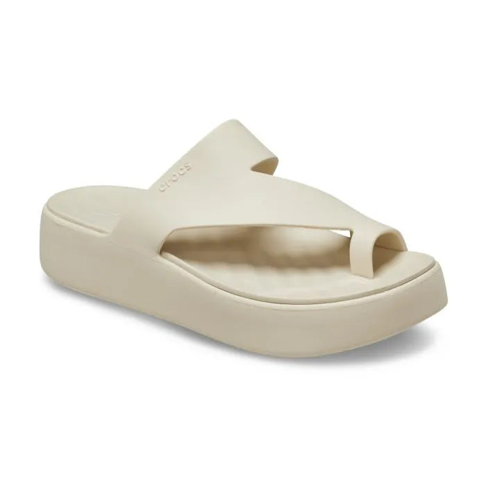 Crocs Getaway Platform Toe Loop Γυναικεία Ανατομική Πλατφόρμα Sandstone 0LH