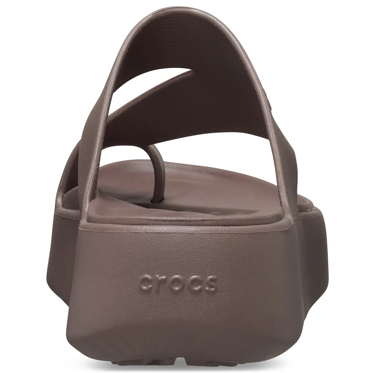 Crocs Platform Toe Loop Καφέ πίσω όψη