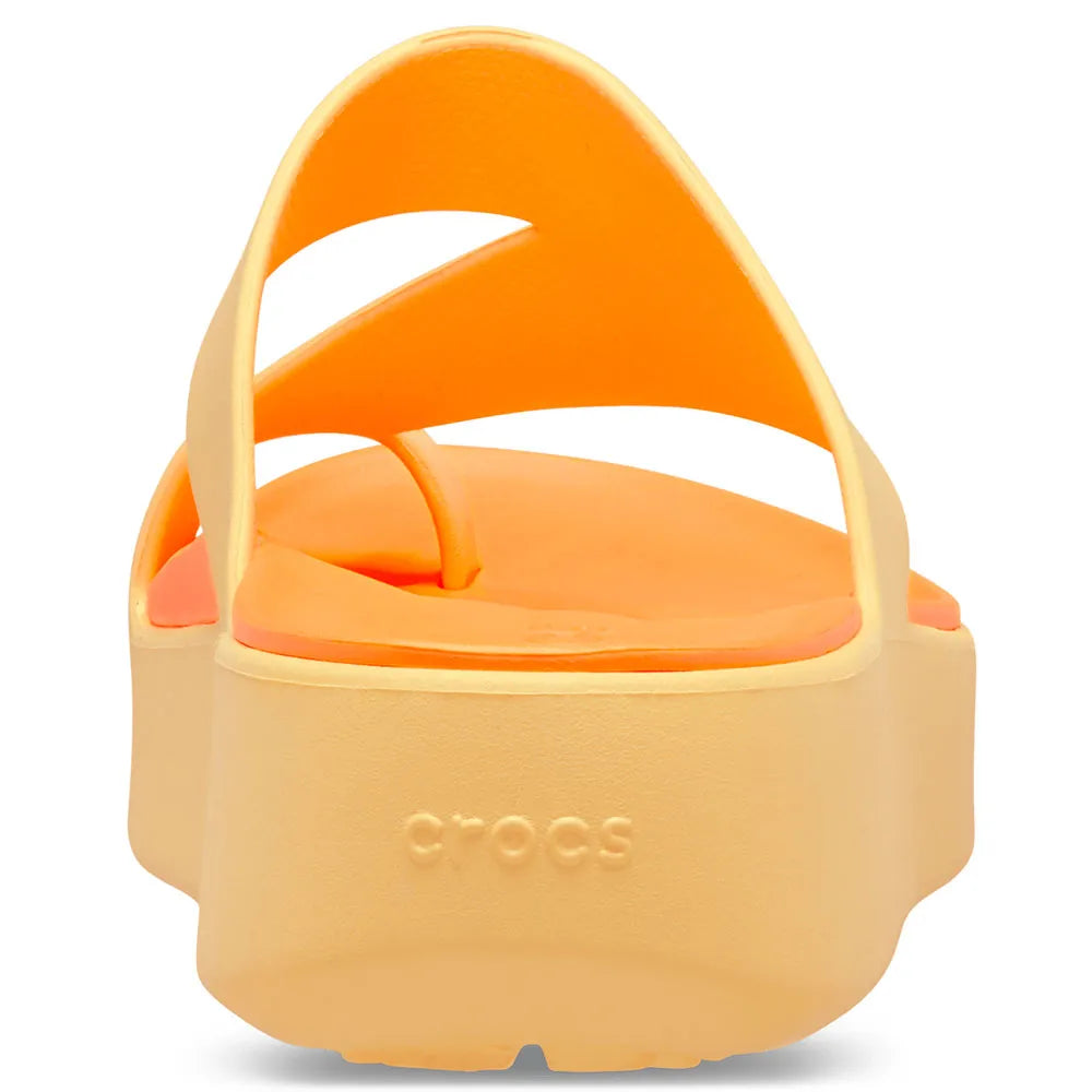 Crocs Getaway Platform Toe Loop Γυναικεία Ανατομική Πλατφόρμα Golden Hour 78Z