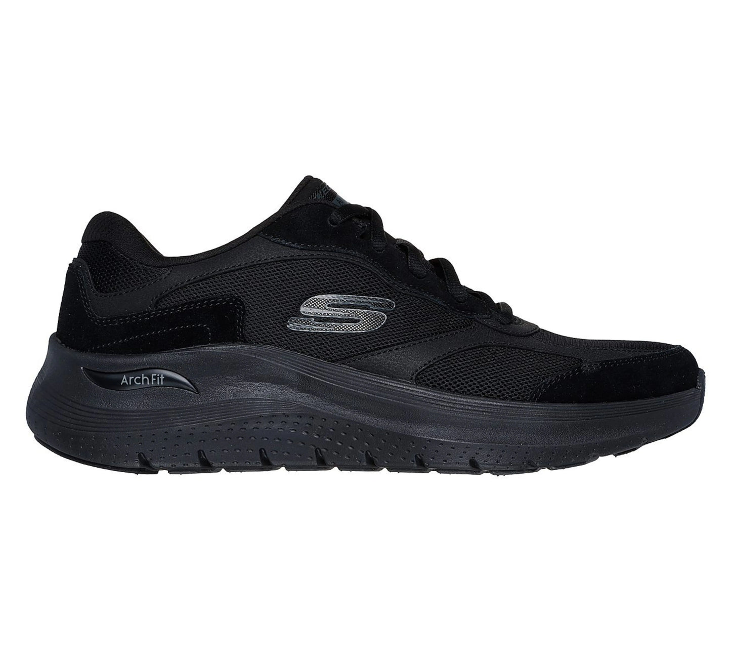Skechers Arch Fit 2.0 The Keep μαύρα sneakers, πλάγια όψη
