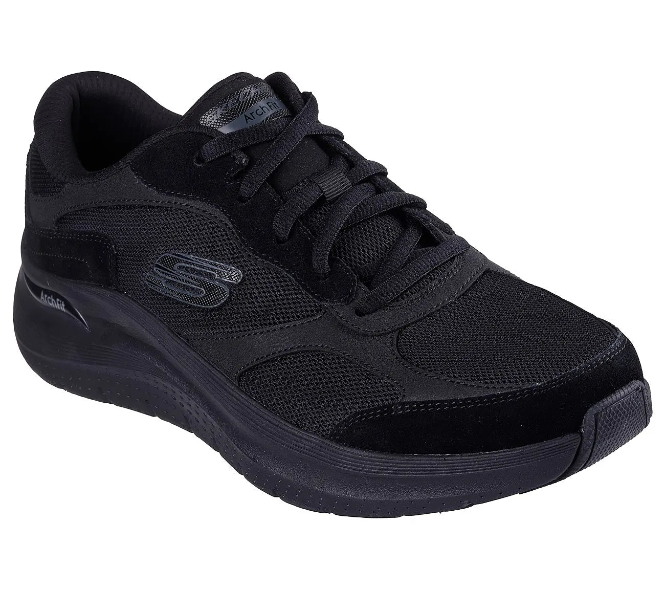 Skechers Arch Fit 2.0 The Keep μαύρα sneakers, μπροστά λοξή όψη