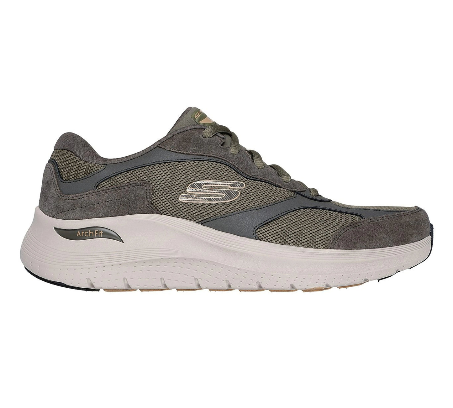 Skechers Arch Fit 2.0 The Keep olive sneakers, πλάγια όψη