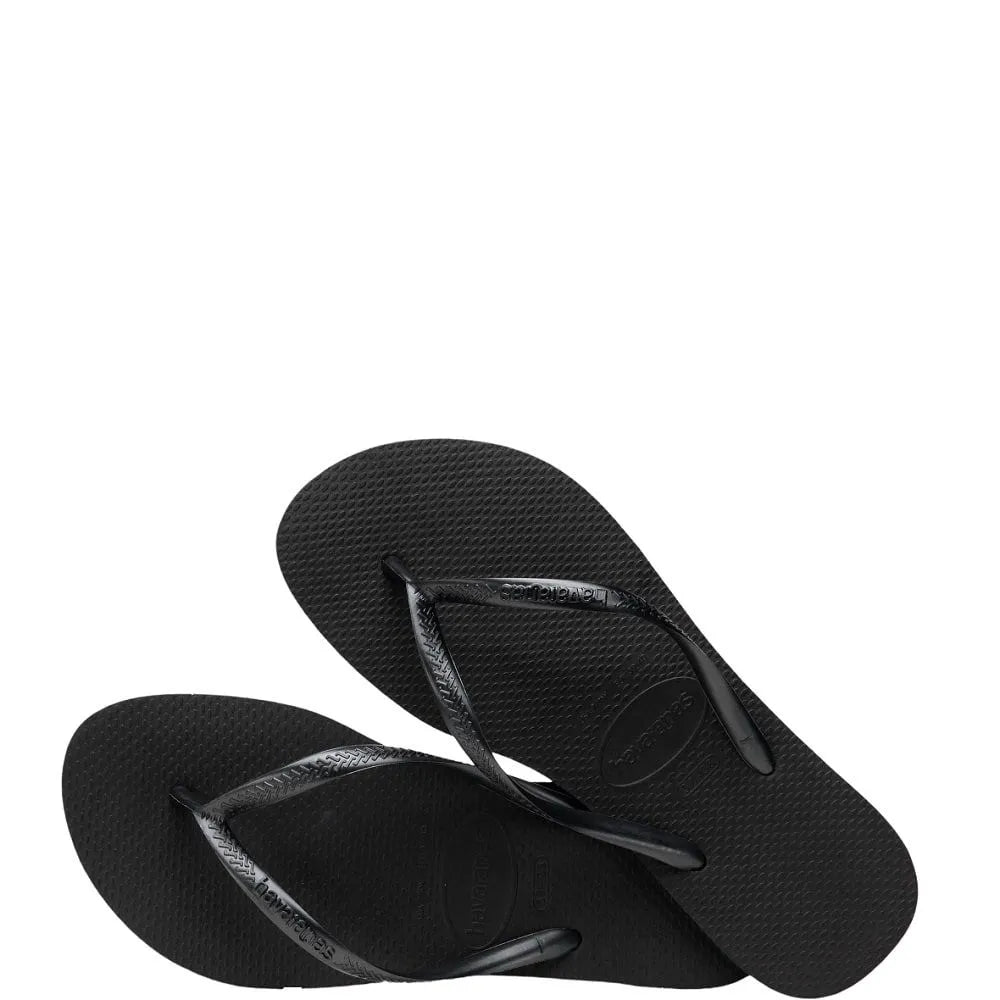 Havaianas Slim FC Black πάνω όψη ζευγάρι