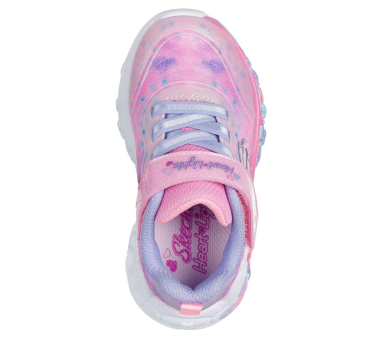Skechers Lights Eternal Hearts Παιδικό Αθλητικό Ασημί