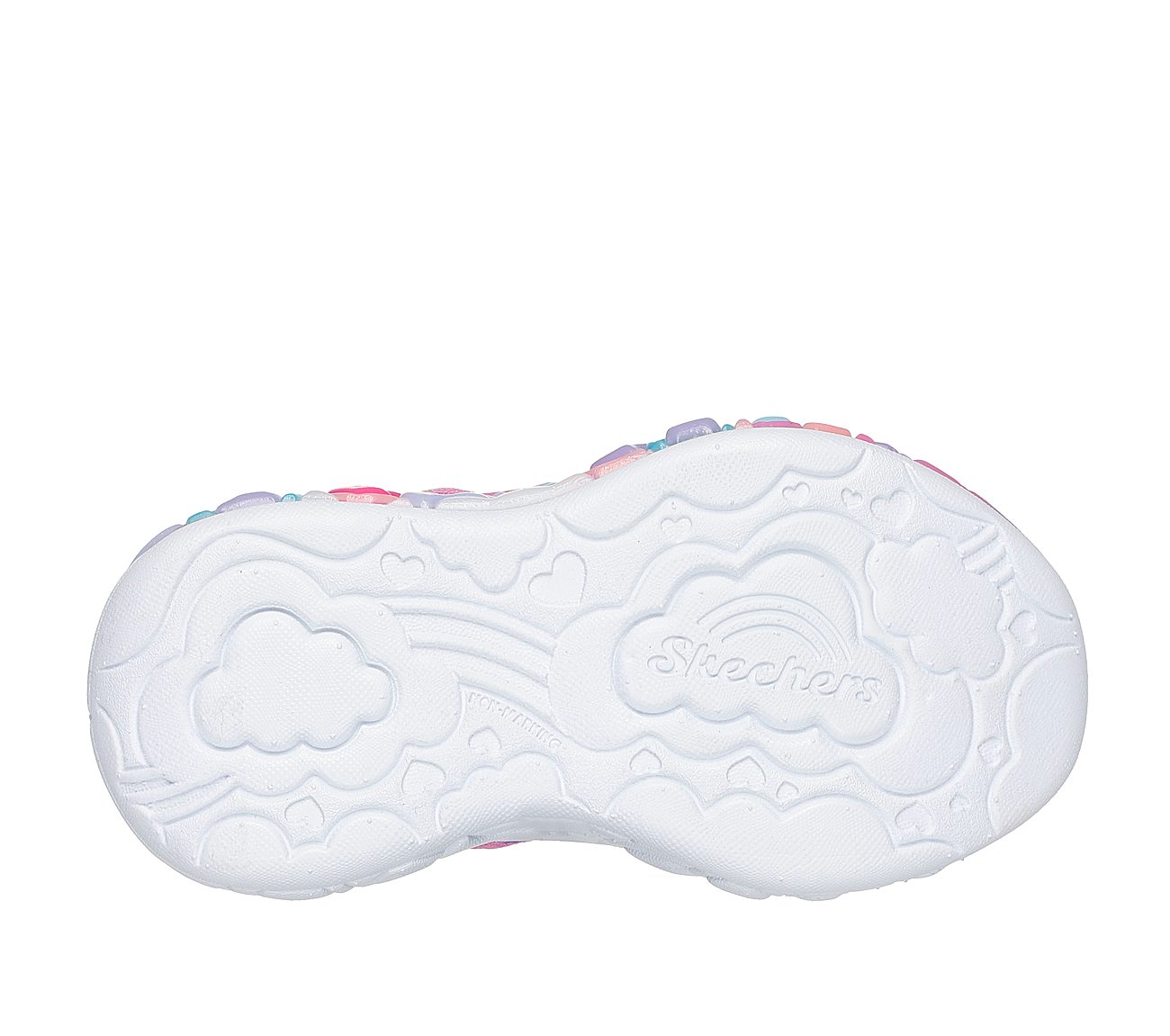 Skechers Lights Eternal Hearts Παιδικό Αθλητικό Ασημί