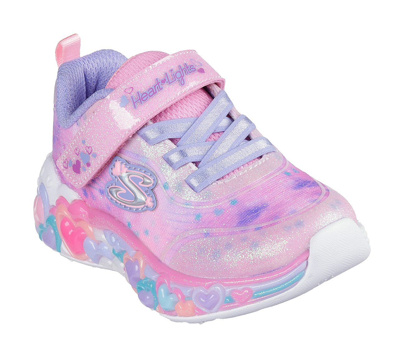 Skechers Lights Eternal Hearts Παιδικό Αθλητικό Ασημί