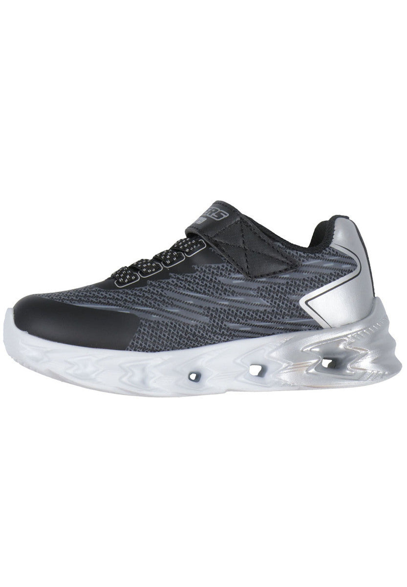 Skechers Lights Vortex 2.0 Quandroid Μαύρο-Ασημί Παιδικό Αθλητικό Με Φωτάκια
