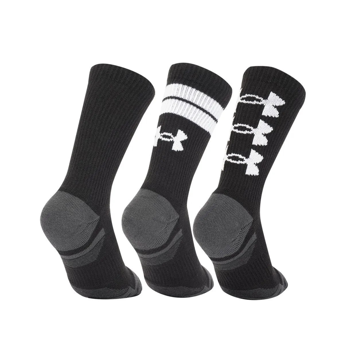 Under Armour UA Perf Tech Nov 3pk Crew Unisex Αθλητική Κάλτσα Μαύρη