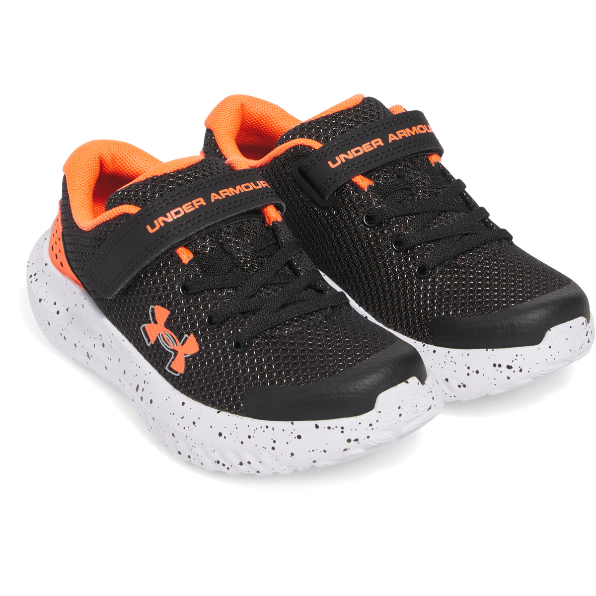 Under Armour BPS Surge 4 AC Παιδικό Αθλητικό Μαύρο Κόκκινο