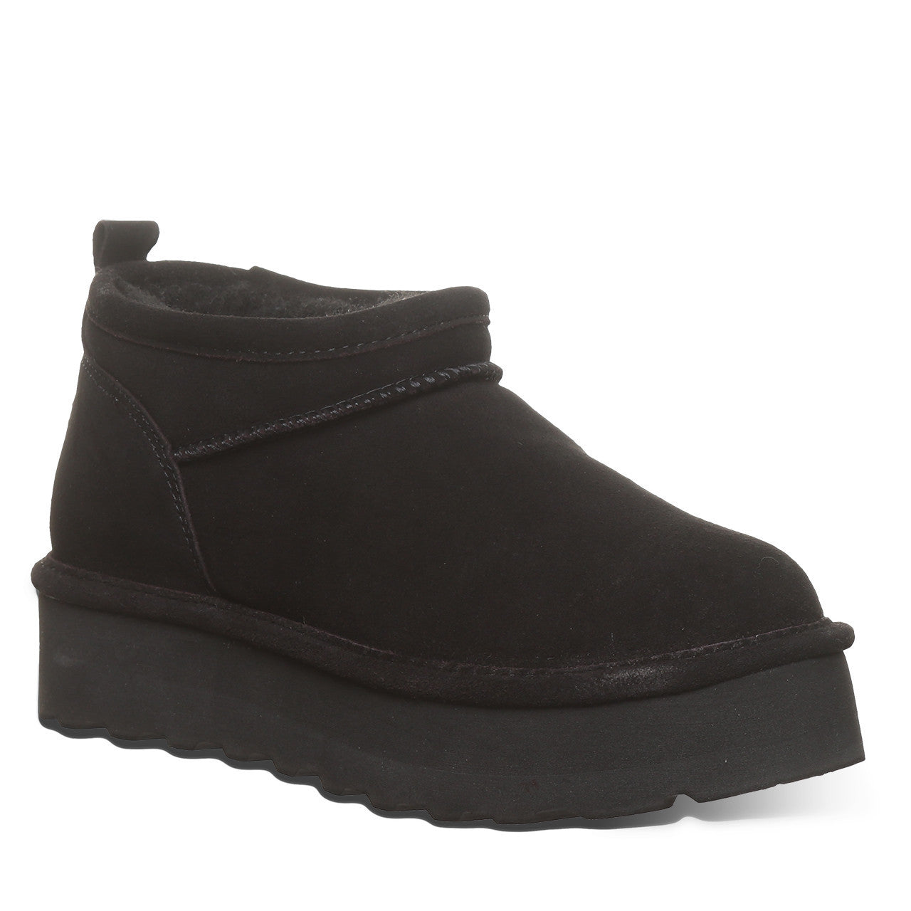 Bearpaw Retro Super Shorty Γυναικείο Μποτάκι με Μαλλί Προβάτου σε Μαύρο