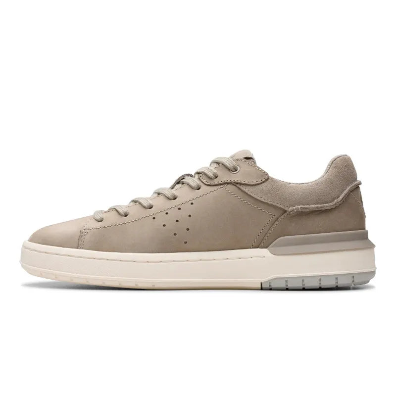 Clarks Courtlite2 Run Ανδρικά Δερμάτινα Sneakers σε Γκρι χρώμα, λήψη εσωτερικής όψης