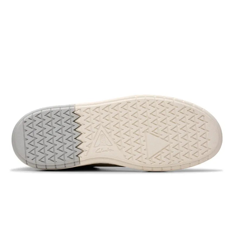 Clarks Courtlite2 Run Ανδρικά Δερμάτινα Sneakers σε Γκρι χρώμα, κάτω όψη σόλας