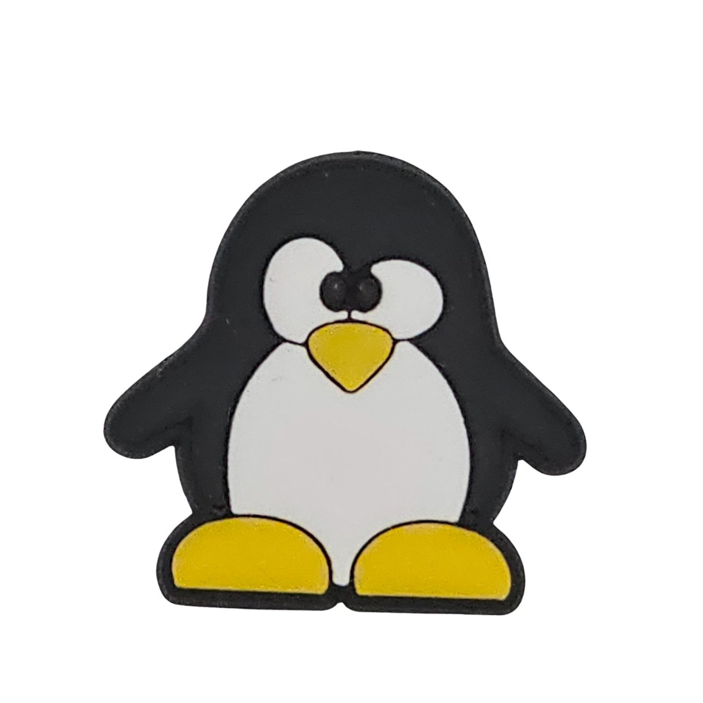 Διακοσμητικό Αξεσουάρ για Crocs με σχέδιο penguin σε μαύρο και λευκό χρώμα, άνω όψη