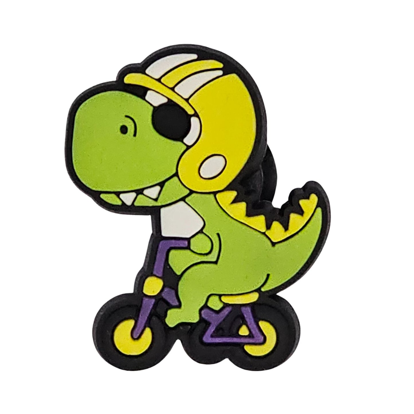 Διακοσμητικό Αξεσουάρ για Crocs με σχέδιο Dinosaur σε πράσινο χρώμα, άνω όψη