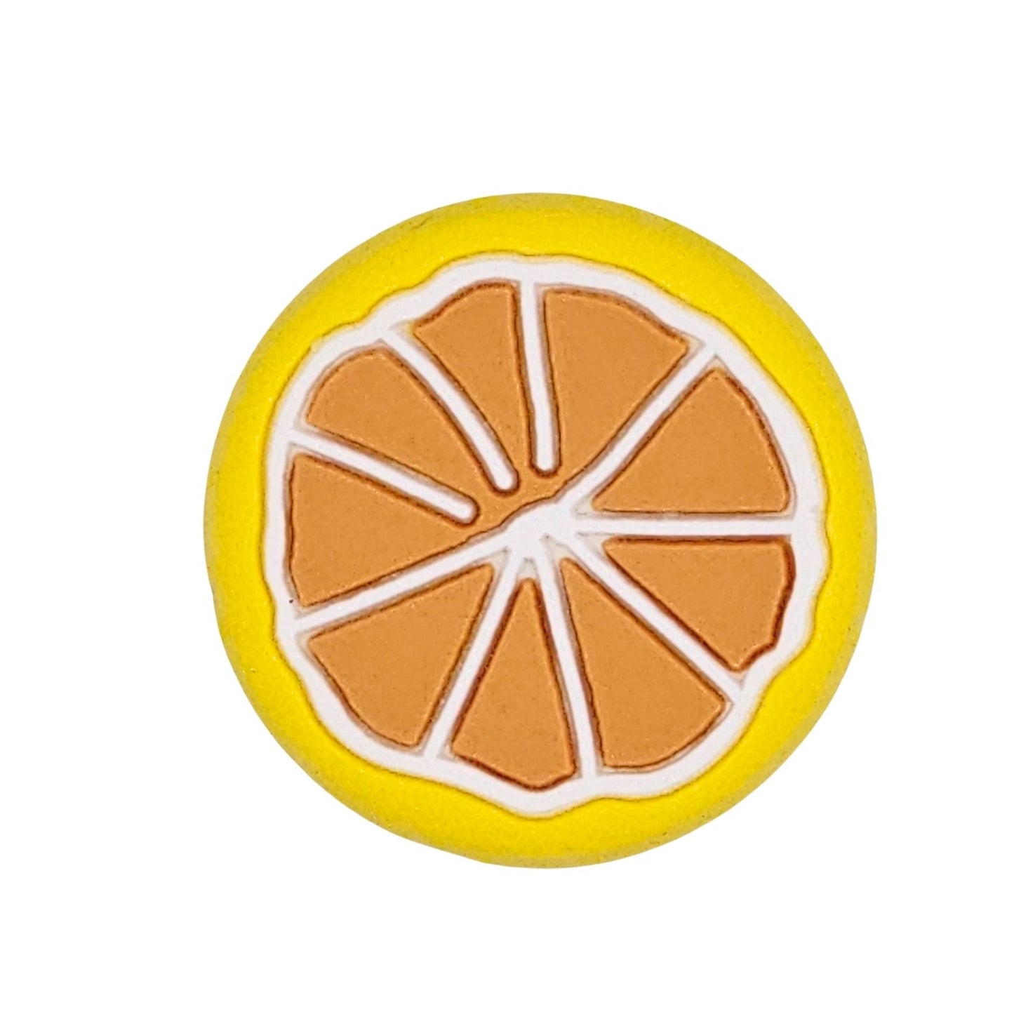 Διακοσμητικό Αξεσουάρ για Crocs με σχέδιο Lemon σε κίτρινο χρώμα, άνω όψη