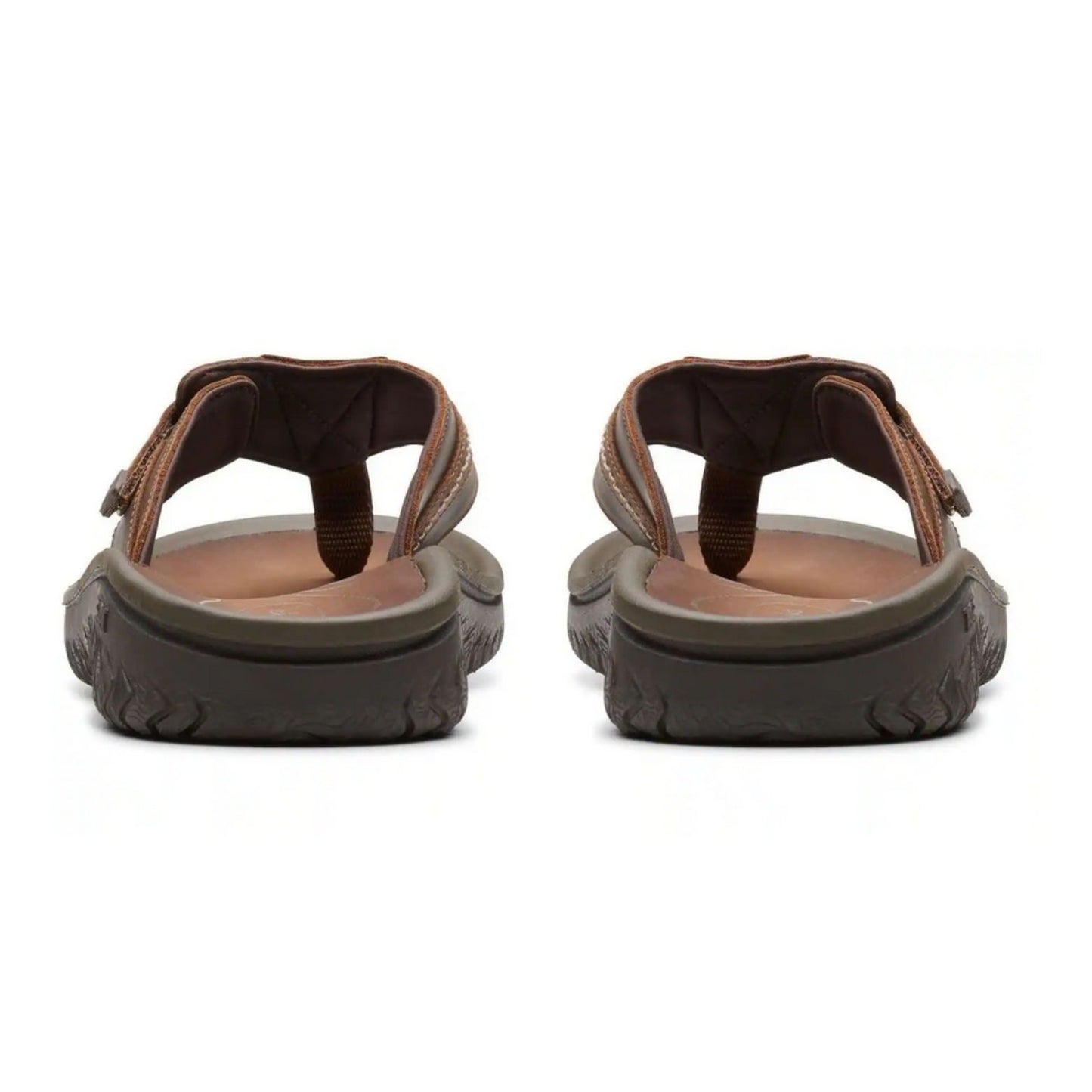 Clarks Wesley Sun - Ανδρική Ανατομική Δερμάτινη Σαγιονάρα Καφέ