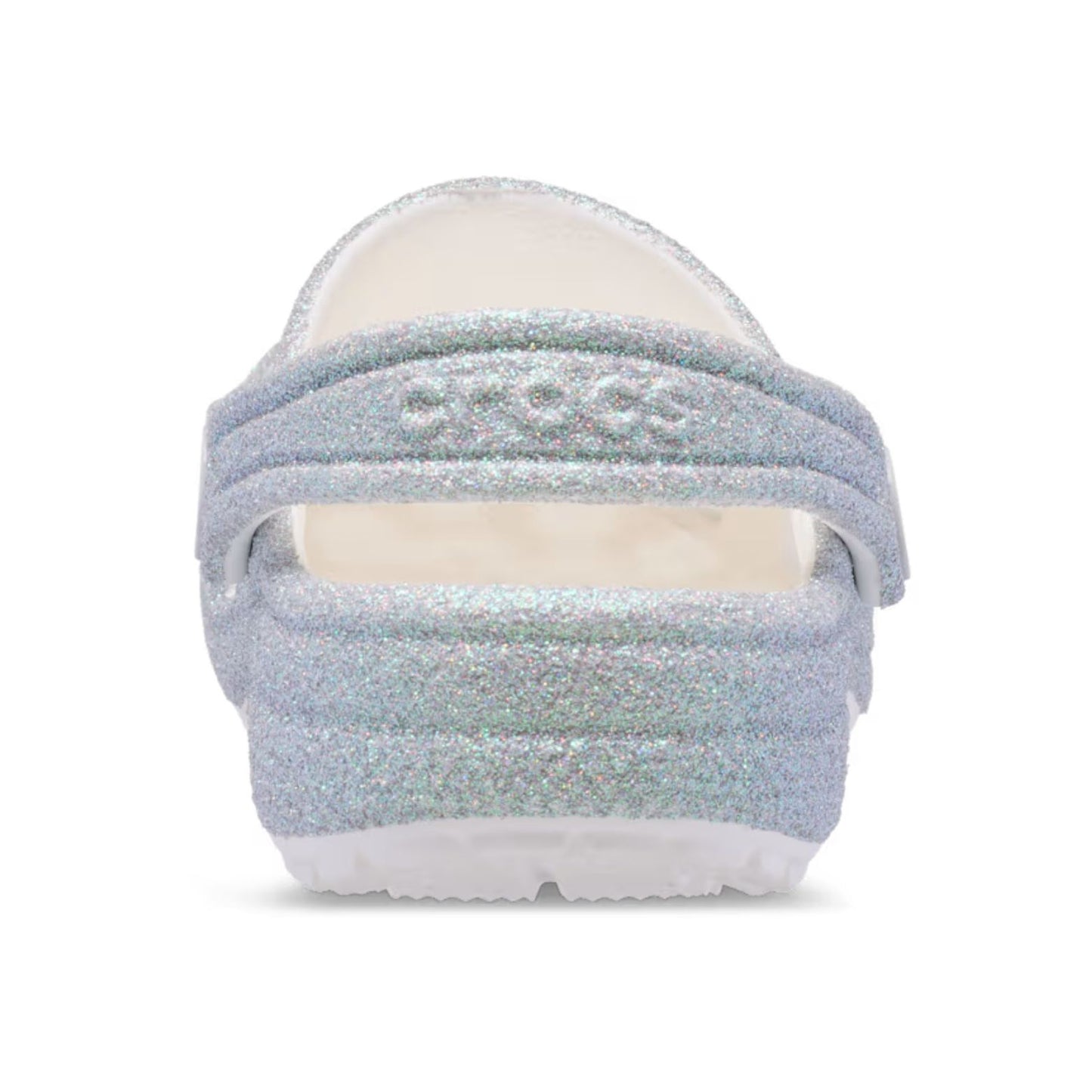 Crocs Classic Iridescent Glitter CgK Ανατομικό Παιδικό Σαμπό Λευκό 100