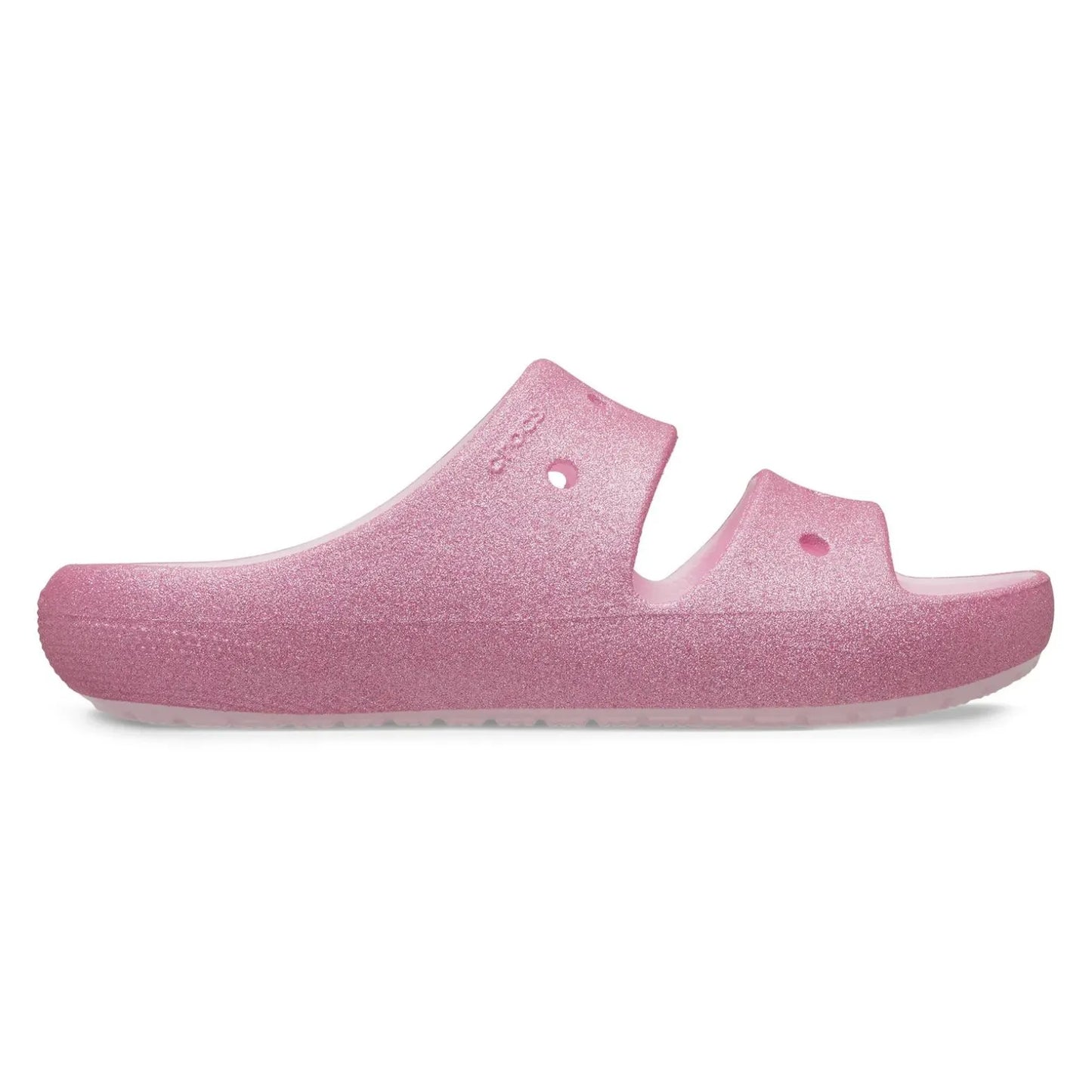 Crocs Classic Glitter Sandal v2 K Ανατομικό Σανδάλι Pink Milk 6ZW
