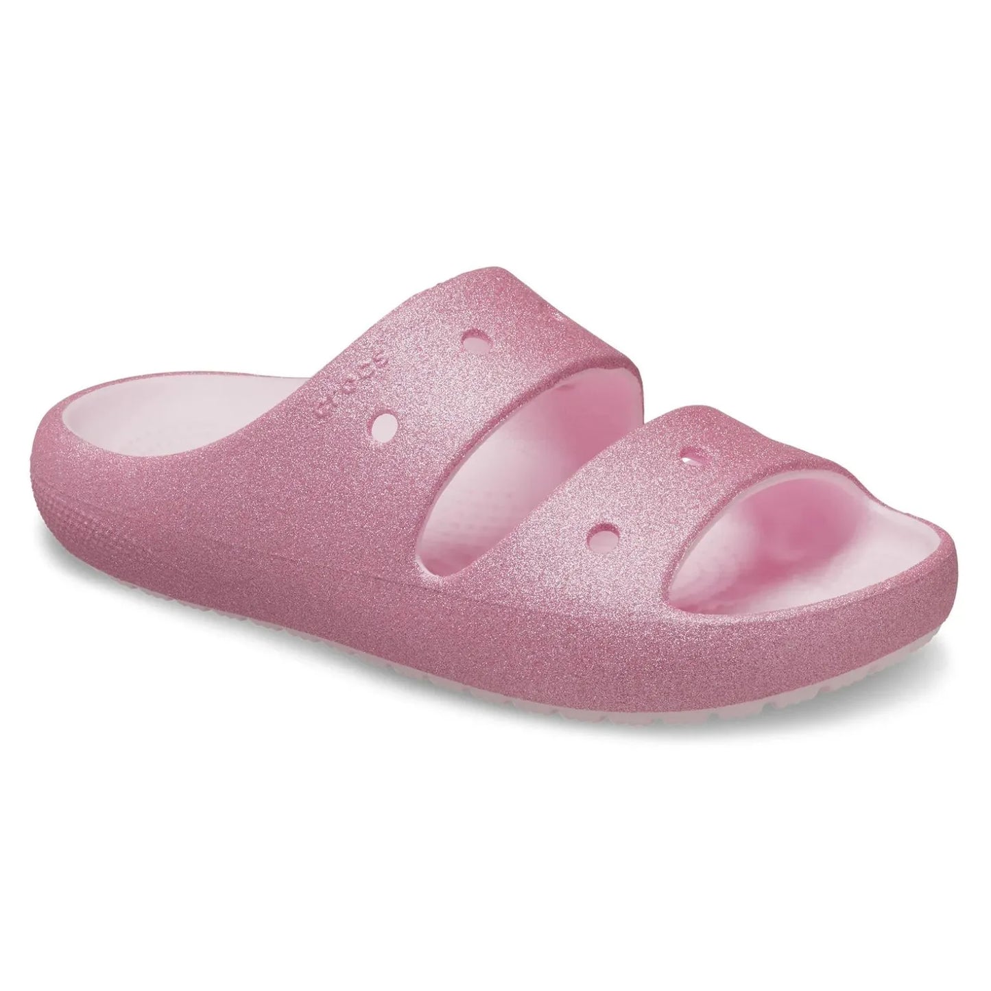 Crocs Classic Glitter Sandal v2 K Ανατομικό Σανδάλι Pink Milk 6ZW