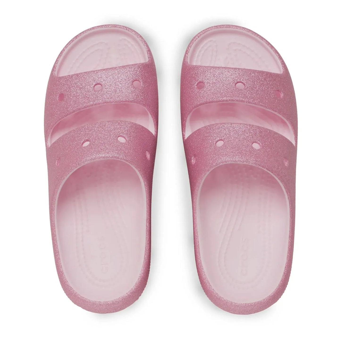 Crocs Classic Glitter Sandal v2 K Ανατομικό Σανδάλι Pink Milk 6ZW