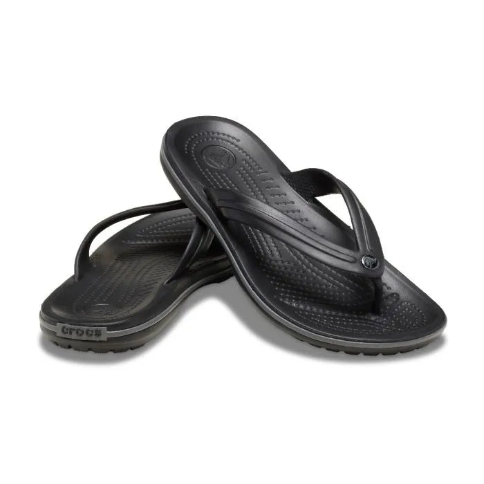 Crocs Crocband Flip Unisex Ανατομική Σαγιονάρα Black/Slate Gray