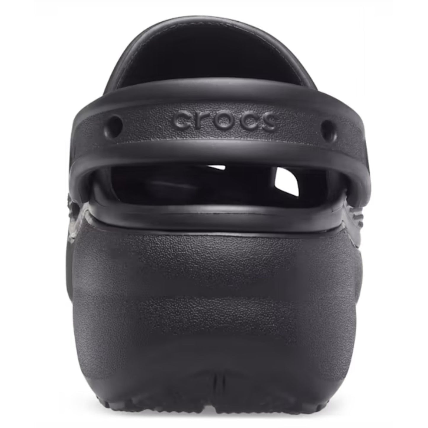 crocs classic platform clog πίσω όψη ζευγάρι, μαύρο χρώμα