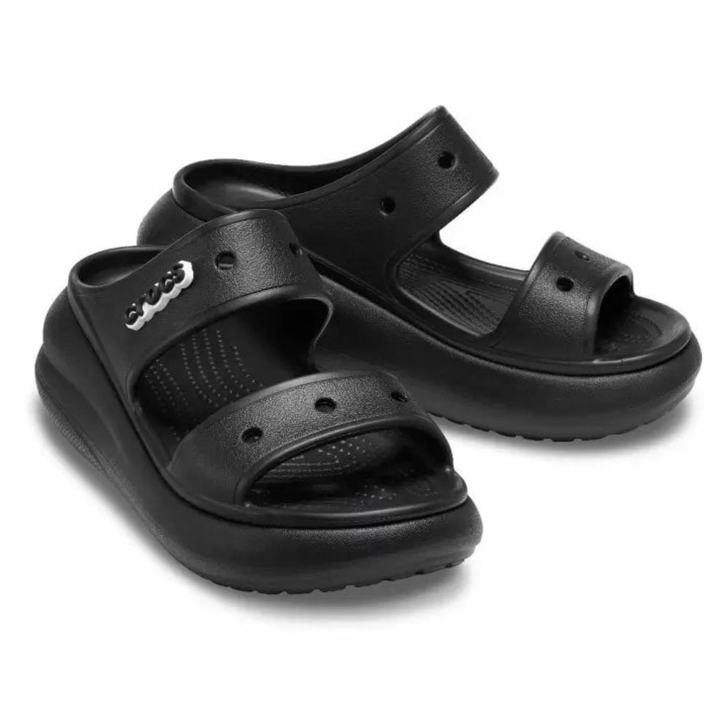 Crocs Crush Sandal Γυναικεία Ανατομική Πλατφόρμα Black 001