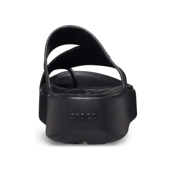 Crocs Getaway Platform Toe Loop Γυναικεία Ανατομική Πλατφόρμα Μαύρη 001