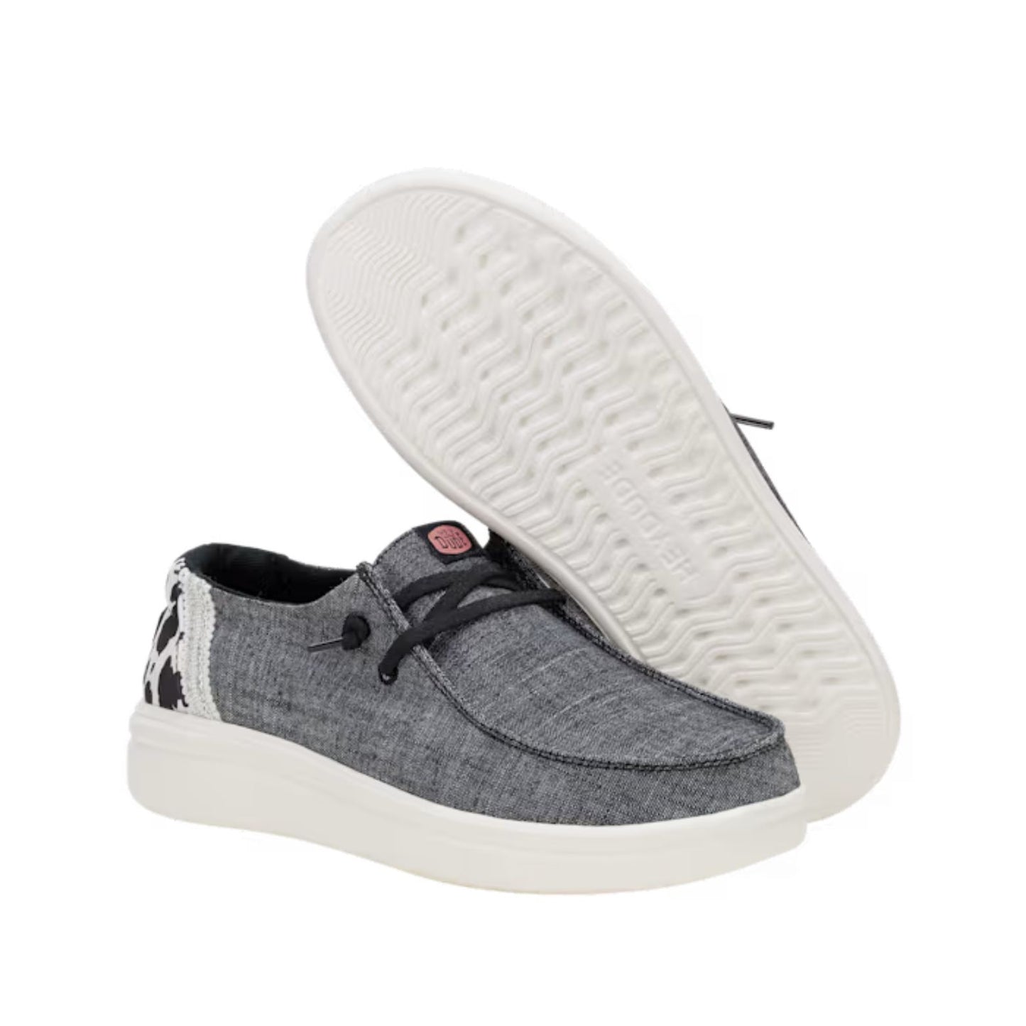 Hey Dude Wendy Rise Animal Γυναικείο Μοκασινι Μαύρο