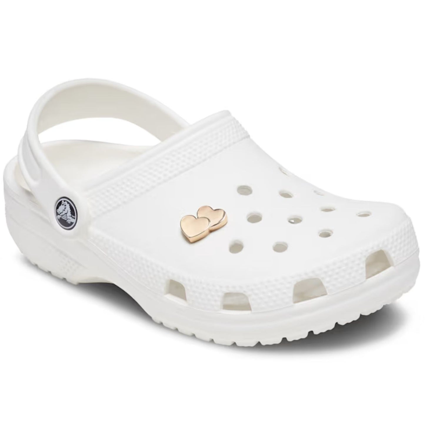 JIBBITZ™ Gold Double Heart Μεταλλικό Διακοσμητικό για Crocs