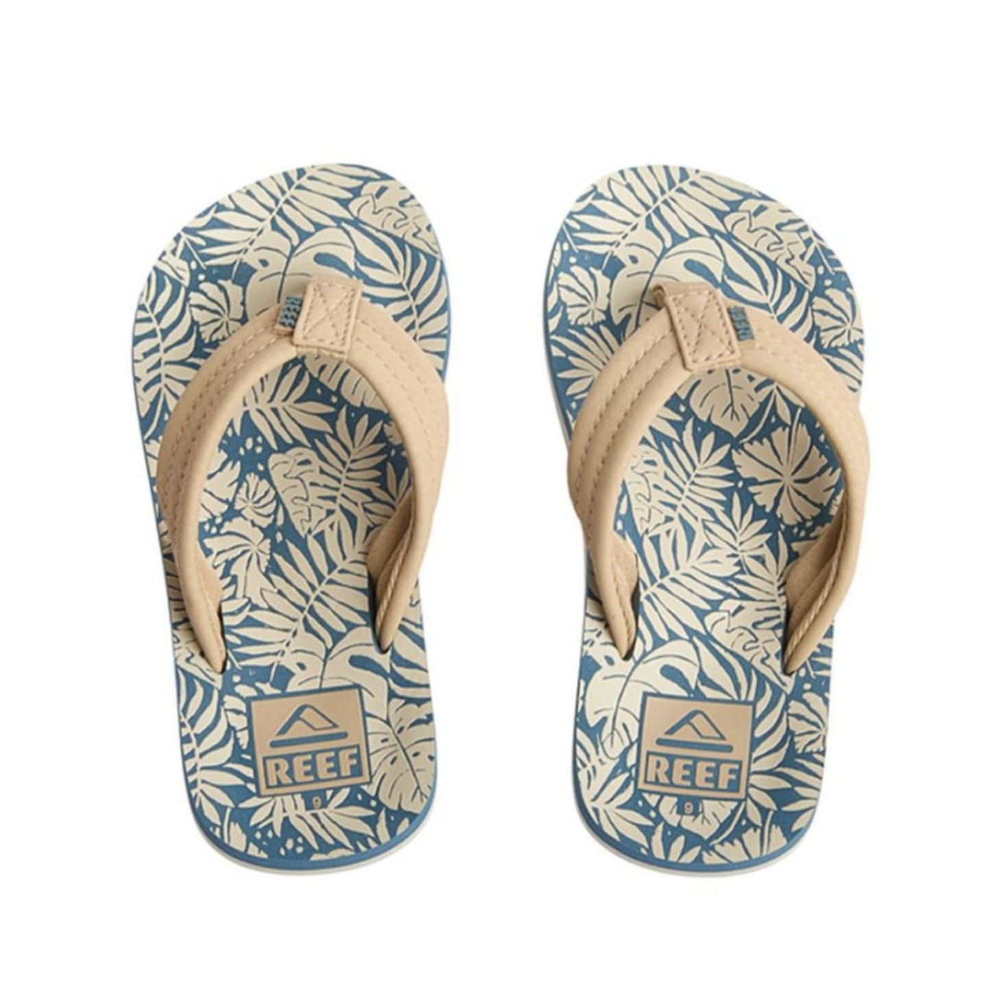 Reef Kids Ahi Παιδικές Σαγιονάρες - Blue Tan Palm