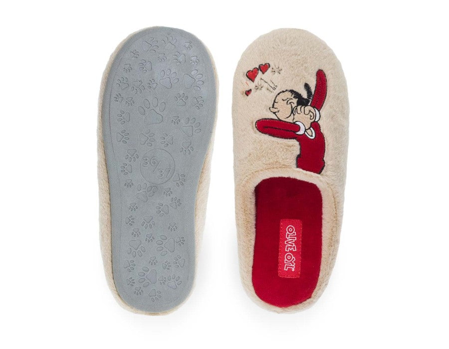 Parex Γυναικείες Παντόφλες Σπιτιού Olive Oyl® Popeye Μπεζ