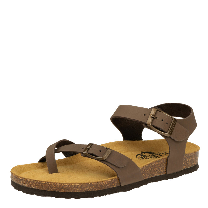 Plakton Zomba Γυναικείο Ανατομικό Σανδάλι Marron