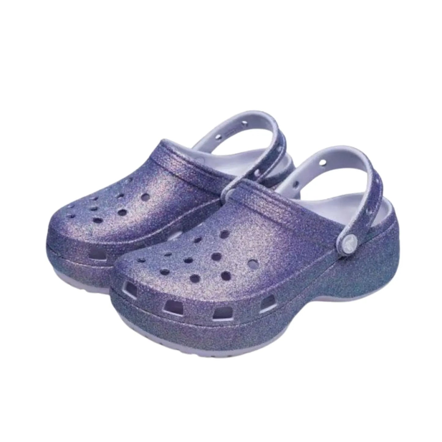 Crocs Platform Irid Glitter Clog Γυναικείο Ανατομικό Σαμπό Μωβ 5BR