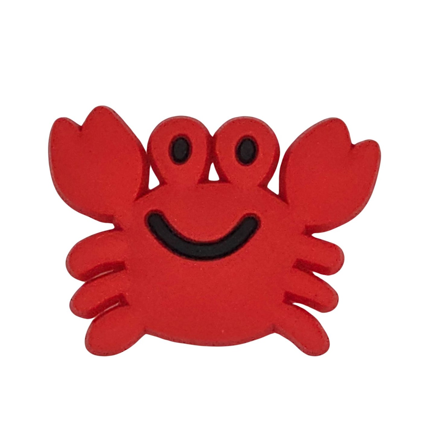Διακοσμητικό Αξεσουάρ για Crocs με σχέδιο Crab σε κόκκινο χρώμα, άνω όψη