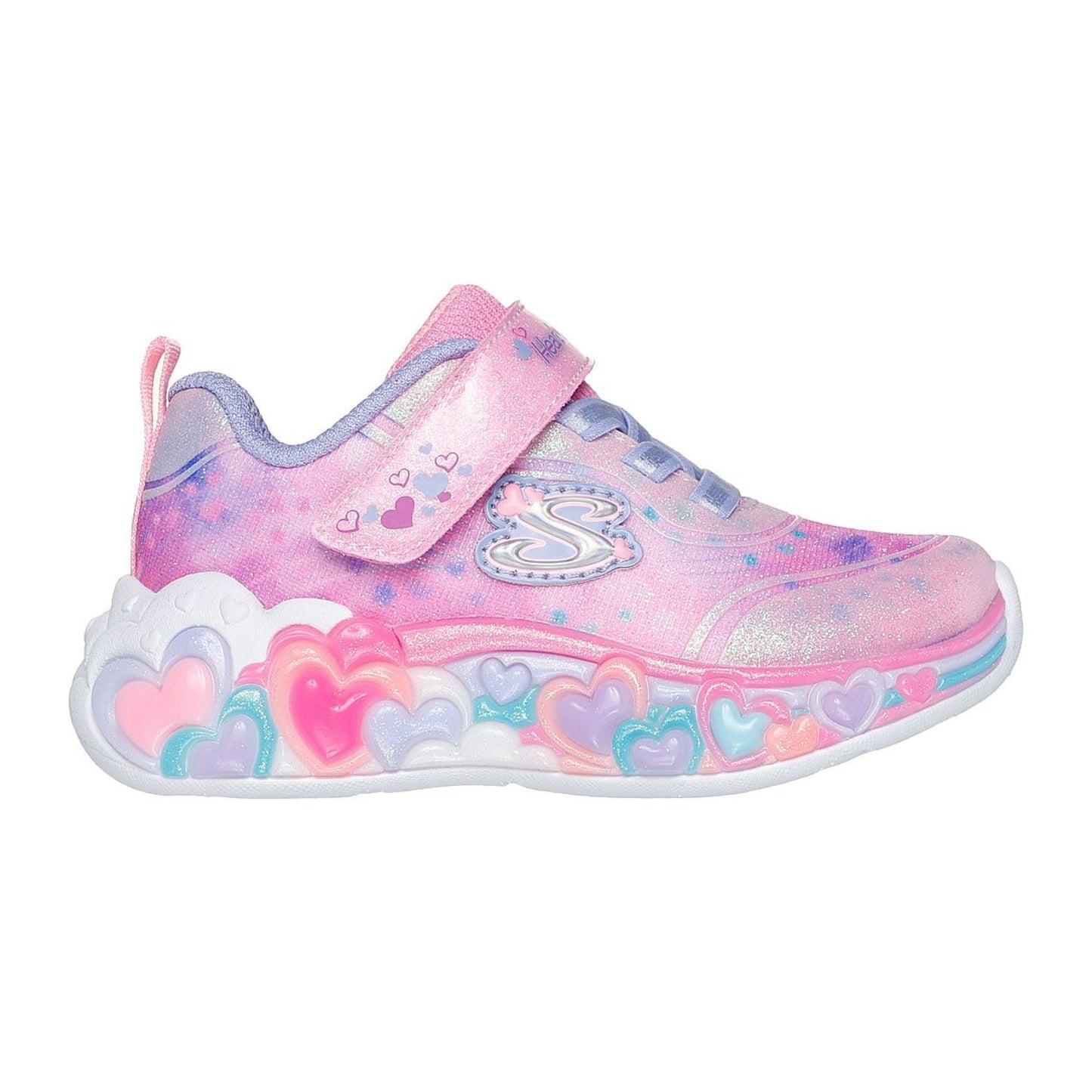 Skechers Lights Eternal Hearts Παιδικό Αθλητικό Ασημί