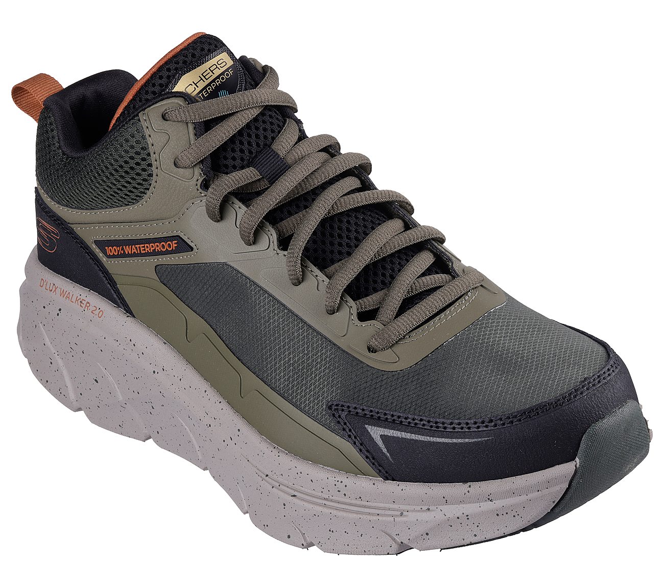 Skechers D'Lux Walker 2.0 - Grailo Ανδρικό Αθλήτικό Μποτάκι σε Λαδί