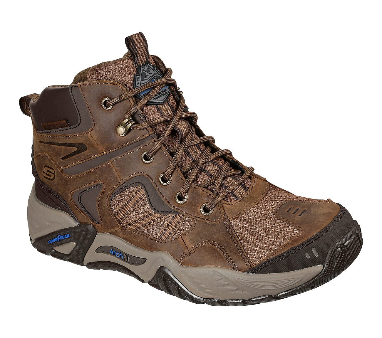 Skechers Arch Fit Recon - Percival Ανδρικό Αθλητικό Μποτάκι Καφέ
