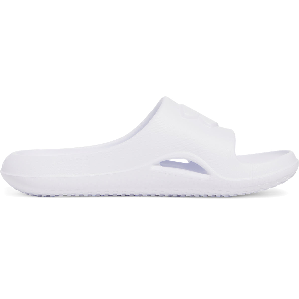 Under Armour W Locker V SL – γυναικείες αθλητικές παντόφλες σε Λευκό χρώμα , πλευρική όψη