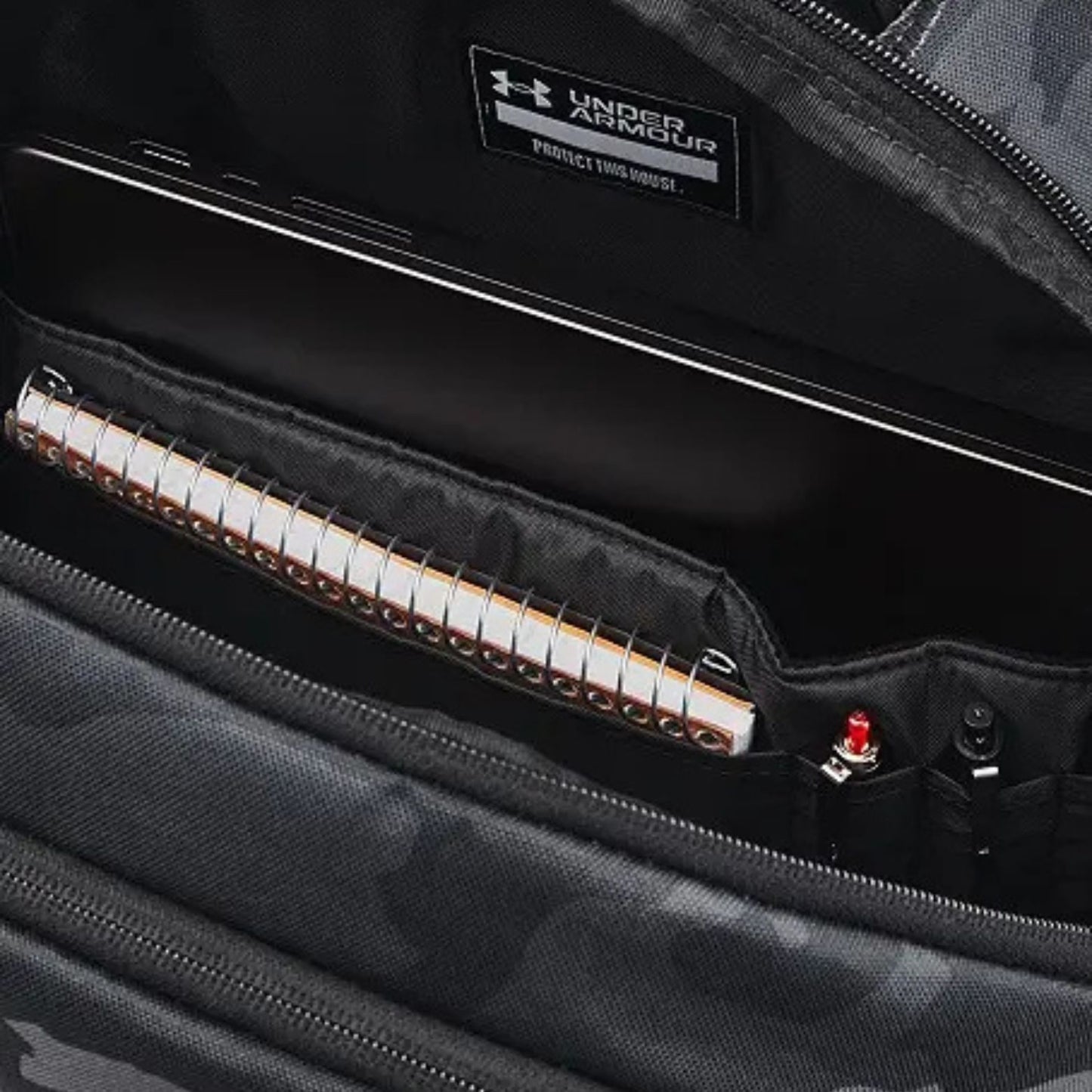 Under Armour Hustle 6.0 Αθλητικό Σακίδιο Πλάτης Μαύρο Καμουφλάζ