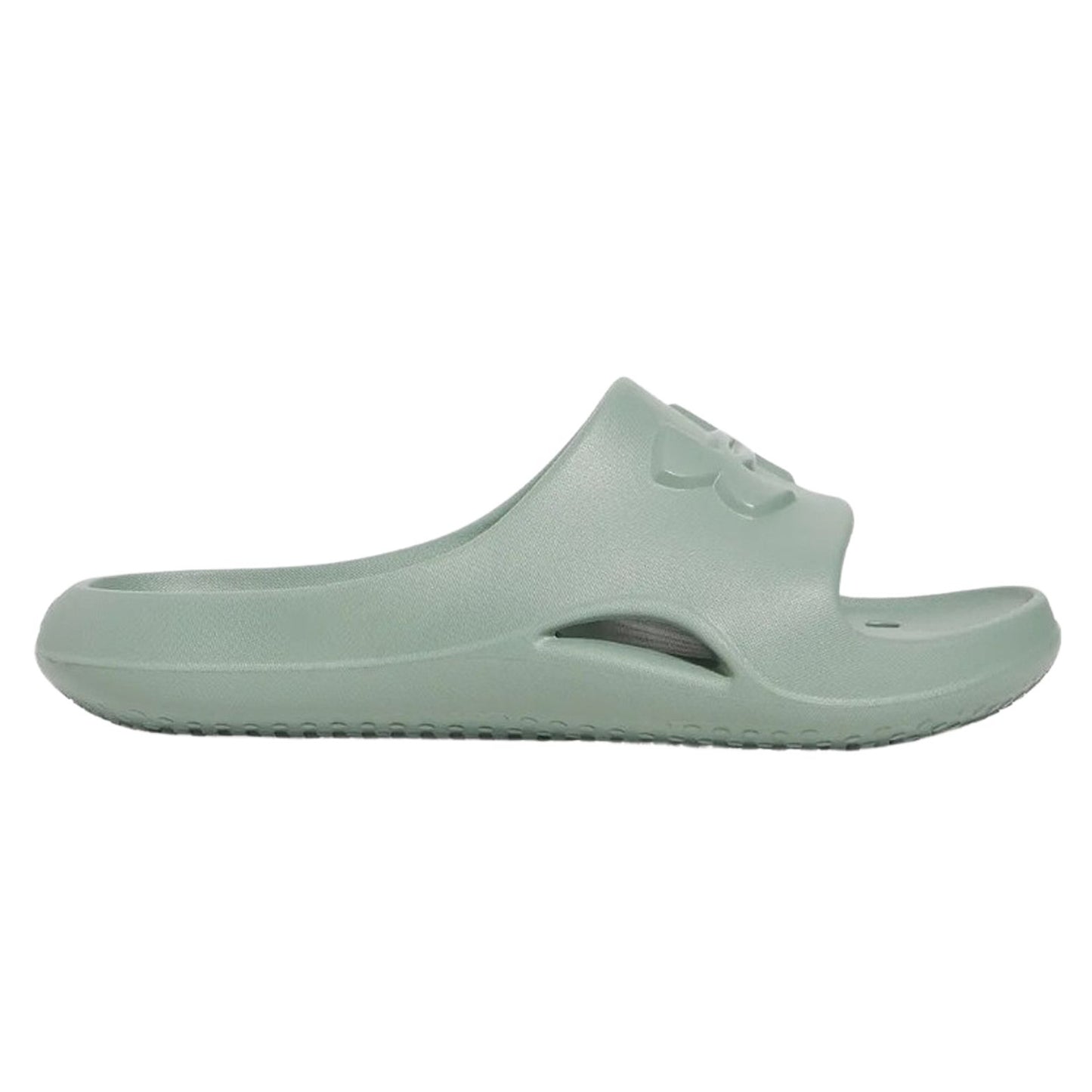 Under Armour W Locker V SL – γυναικείες αθλητικές παντόφλες σε χρώμα Silica Green, πλευρική όψη